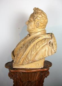 Antique Plaster Military Bust